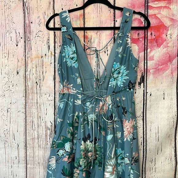 H&M Teal Floral Maxi XS NWT - Picture 4 of 6